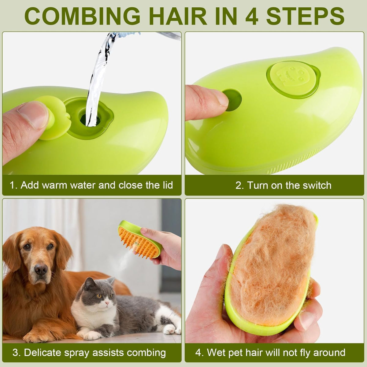 Cat Steam Massager Brush