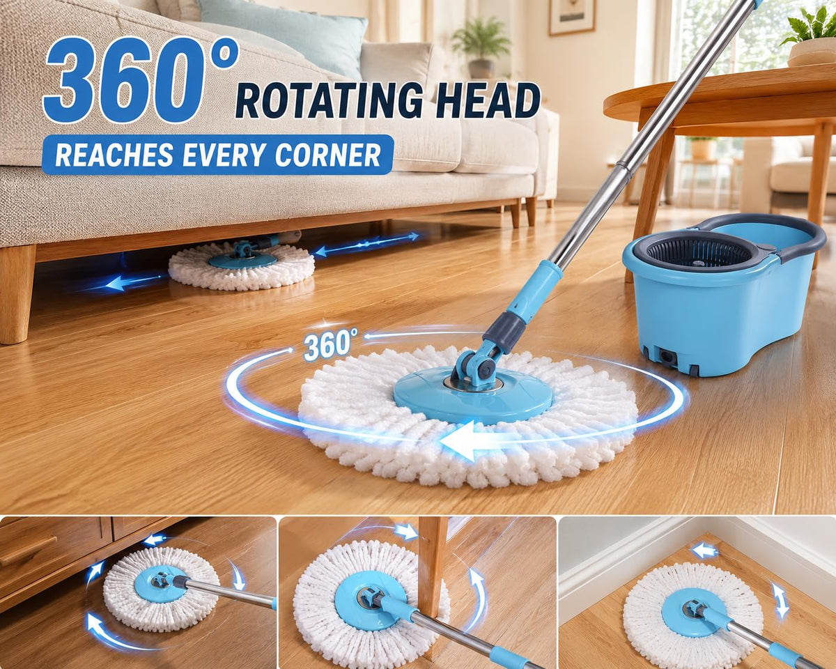 360° Spin Bucket Mop