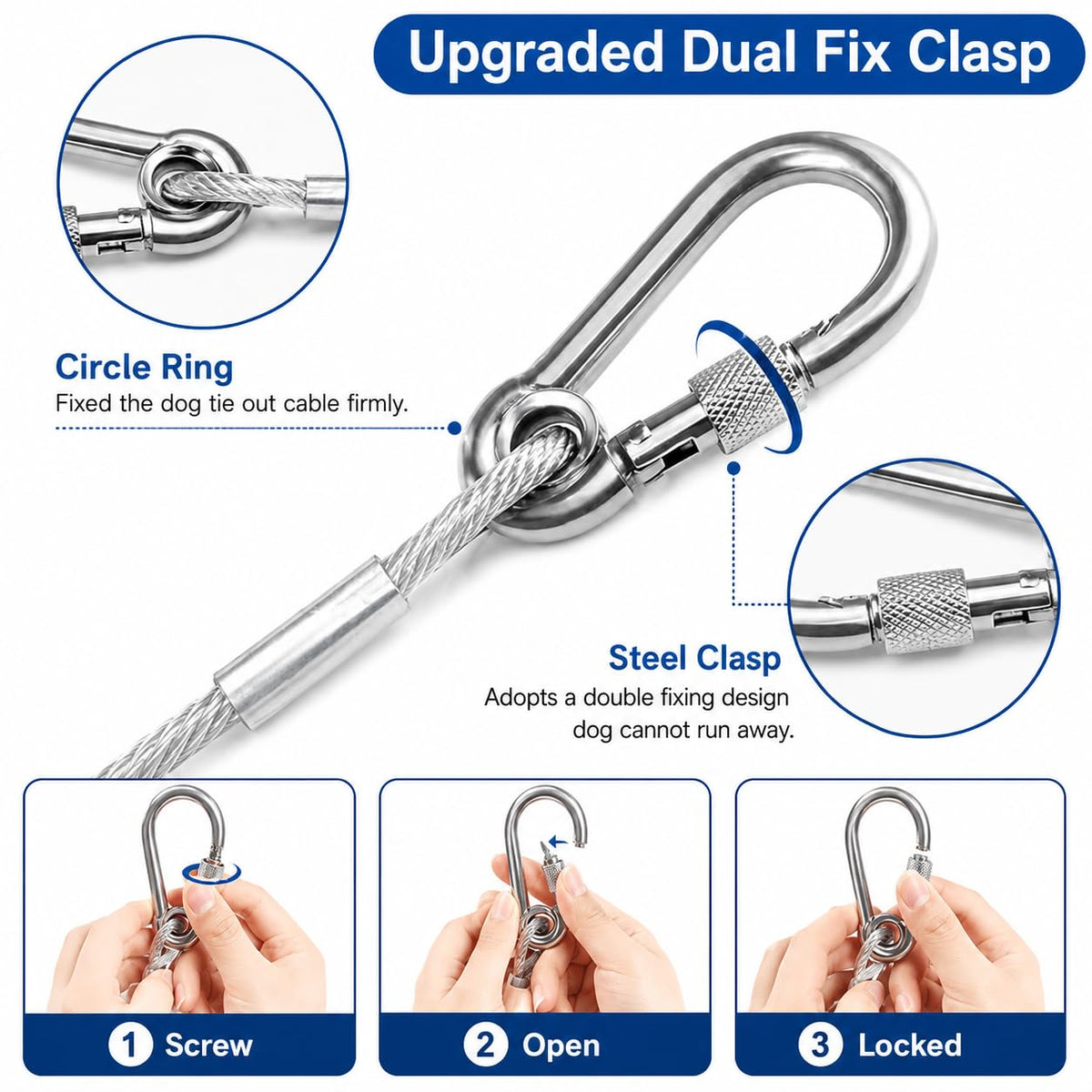Stainless Steel Carabiner Hook (5 Meter)
