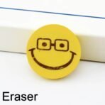 Smiley Design Eraser ? Soft Rubber Eraser for Kids, Students & Office Use (1 Pc Mix Design) - Image 2