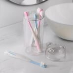 Multipurpose Travel-Friendly Toothbrush Holder with Soft Bristle Toothbrushes Compact Case for Convenient Storage Travel
