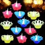 Magical Reflection Diya Set with Attractive Design Cup Set Of 12 Pieces - Image 4