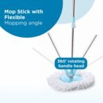 Spin Mop with Bigger Wheels and Plastic Auto Fold Handle for 360 Degree Cleaning - Image 3
