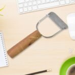 Wooden Handle Metal Vegetable Cutter, Peeler, Slicer - Image 3