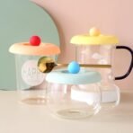 Cup Mug Lid Dust Proof Silicone Rubber Airtight Seal (Cup Spoon Not Included Only Lid/ Pc) - Image 3