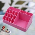 Makeup Organiser Cosmetic Makeup Lipstick Storage Box with Drawer Plastic Case Holder Skin Care Products (1 Pc) - Image 4