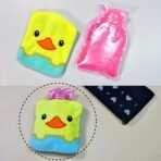 Yellow Duck design small Hot Water Bag with Cover for Pain Relief - Image 2