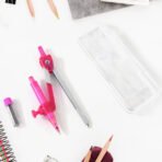 Student Geometry Compass Set (4-in-1) ?Compact Math Tool Kit for Drawing & Measuring - Image 2