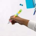 Stylish Pearls Gel Pen Set ?Multicolor Moti Design | Smooth Writing Non-Breaking Plastic Pen | Fancy Designer Pens for Kids, School & Office (12 Pc Set) - Image 3