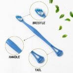 2-in-1 Tooth Brush with Tongue Scraper, Soft Bristle Long Handle (8Pcs) Soft Toothbrush - Image 4