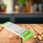 Stainless Steel 2-in-1 Vegetable Slicer ?Dual s for Slicing & Julienne Cutting, Durable and Easy to Use - Image 5