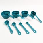 8-Piece Measuring Spoons and Cups Set Accurate Kitchen Tools for Cooking Baking (Plastic, Stackable)