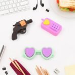 Mix Design Set Fancy Colorful Erasers ?Stylish School Supplies for Children's Gifts (1 Set) - Image 3