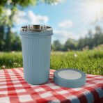 Double Wall Inner Steel Travel Glass (500ml) Approx (1 Pc / Mix Color) - Image 2