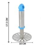 Multi-Functional One-Handed Plastic Manual Mashed Potatoes Masher Comfort Grip, Stainless Steel Spring Design (1 Pc) - Image 3