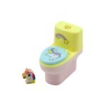 Novelty Toilet Stationery Set (2 Pc) | Fun Desk Organizer & Functional Eraser Holder | Practical Gift for Kids, Students & Adults - Image 4
