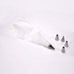 CAKE DECORATING NOZZLE WITH PIPING BAG STAINLESS STEEL PIPING CREAM FROSTING NOZZLES - Image 3