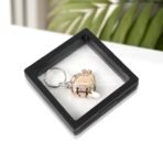Nail Clipper Keychain Set with 3D Floating Frame Display Case | Portable Finger Nail Cutter & Novelty Keyring Gift (1 Set) - Image 2