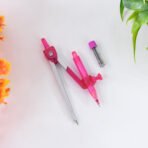 Student Geometry Compass Set (4-in-1) ?Compact Math Tool Kit for Drawing & Measuring