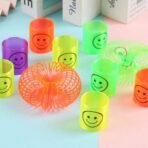 Multicolor Magic Smiley Spring Toy (12 Pcs Set) Fun, Portable Slinky Spring Toy for children, stylish for Birthdays and Playtime - Image 2