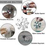 Durable & Portable 18 in 1 Snowflake Multi-Tool, Snowflake Bottle Opener Flat Phillips Screwdriver Kit Wrench - Image 4