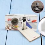 Stainless Steel Coconut Scraper w/ Wooden Base ? Efficient & Durable Grater (1 Pc) - Image 3