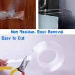 Washable Traceless Double-Sided Grip Tape (Meter Size) | Reusable, Strong Adhesive Mounting Tape for Home, Office, & DIY Projects - Image 4