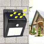 Bright Waterproof Solar Wireless Security Motion Sensor LED Night Light for Home Outdoor/Garden Wall 20 LED Lights - Image 2