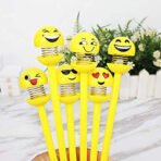 Cute Smiley Face Novelty Ballpoint Pen | Fun Spring Top Wobbly Pen | Black Ink Gag Gift & Office Desk Decor | Refillable Pen for Kids & Adults - Image 4