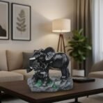 Resin Elephant with Baby Figurine for Home Decor | Feng Shui & Vastu Showpiece | Decorative Animal Idol | Housewarming & Wedding Gift - Image 2