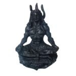 Lord Shiva Car Dashboard Idol - Meditating Shiv Ji Murti - Compact Resin Adiyogi Statue for Divine Protection, Peace & Spiritual Travel Gift
