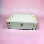 Jewelry Box Organizer for Women ?Luxury  Storage Box , Lockable Display Case for Rings, Necklaces, Watches & Accessories Availabel in Black, Red,Pink,Golde ,White (White) - Image 5