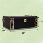 Jewelry Box Organizer for Women ? Luxury  Storage Box , Lockable Display Case for Rings, Necklaces, Watches & Accessories Availabel in Black, Red,Pink,Golde ,White (Black) - Image 3