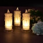 Big Flameless Melted Design Candles Set (12 pcs) - Image 3