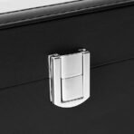 Presents Luxury Watch Box for Men & Women ? Lockable Leather Watch Organizer with Glass Lid, Soft Velvet Cushions, Premium Display & Storage Case for Watches -6 Slot Box (Black) - Image 4