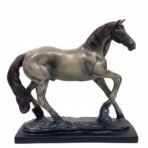 Dynamic Running Horse Statue - Elegant Stallion Figurine - Classic Resin Equestrian Sculpture for Home Decor, Office Desk & Horse Lover Gift