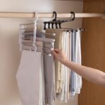 Adjustable Pants Hanger Organizer Versatile and Efficient Hanger for Organizing Trousers, Jeans, and More - Image 3