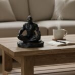 Hanuman Idol for Car Dashboard, Home, Office Desk ? Hanuman Murti for for Pooja, Temple Showpiece, Decoration, Festivals and Gifting. (Golden, 10cm) (with PreInstalled Adhesive) - Image 3