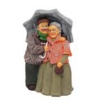 Romantic Elderly Couple Statue with Umbrella - Resin Love & Anniversary Figurine for Home Decor, Valentine?s Day, or Gifting - Image 4