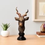 Deer Statue with Fawn Family - Boho Resin Animal Sculpture for Living Room, Entryway Table, or Rustic Home Decor - Image 2