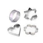 Stainless Steel Cookie Cutter Set ? 4 Different Shapes for Baking, for Cookies, Biscuits, and Crafts
