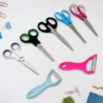 Stainless Steel Kitchen Scissors Multipurpose Peeler (2 Pc Set Mix Design Scissor Peeler)