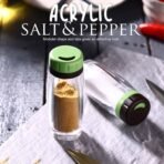 Salt and Pepper Shaker Set of Transparent Seasoning Dispensers for Kitchen Dining Table - Image 2