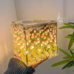 Cube Tulip Night Lamp Led Decorative Nights Lamp (Multicolor Design 1 Set) - Image 4