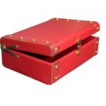Jewelry Box Organizer for Women ? Luxury  Storage Box , Lockable Display Case for Rings, Necklaces, Watches & Accessories Availabel in Black, Red,Pink,Golde ,White (Red)