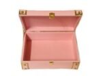 Jewelry Box Organizer for Women ? Luxury Storage Box , Lockable Display Case for Rings, Necklaces, Watches & Accessories Availabel in Black, Red,Pink,Golde ,White (Pink) - Image 3
