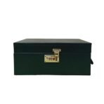 Presents Premium Portable Bar Set with Travel Case ? 11-Piece Cocktail Shaker Set with Glasses, Tools & Lock ? Travel Mini Bar Kit for Home,Parties & Gifting ? Green Leather Finish - Image 4