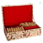 Premium Velvet Bangle Box Organizer - 2 Slot Multi-Slot Jewellery Storage Box for Women - Elegant Bangle Holder and Travel-Friendly Gift Case (Multi Colour)