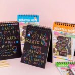 Rainbow Art Scratch Paper Crafts Book 10 Pages of Fun and Scratch Art Activities for Children Exciting Craft Kit, Pack of 1 - Image 6