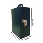 Presents Premium Portable Bar Set with Travel Case ? 11-Piece Cocktail Shaker Set with Glasses, Tools & Lock ? Travel Mini Bar Kit for Home,Parties & Gifting ? Green Leather Finish - Image 3